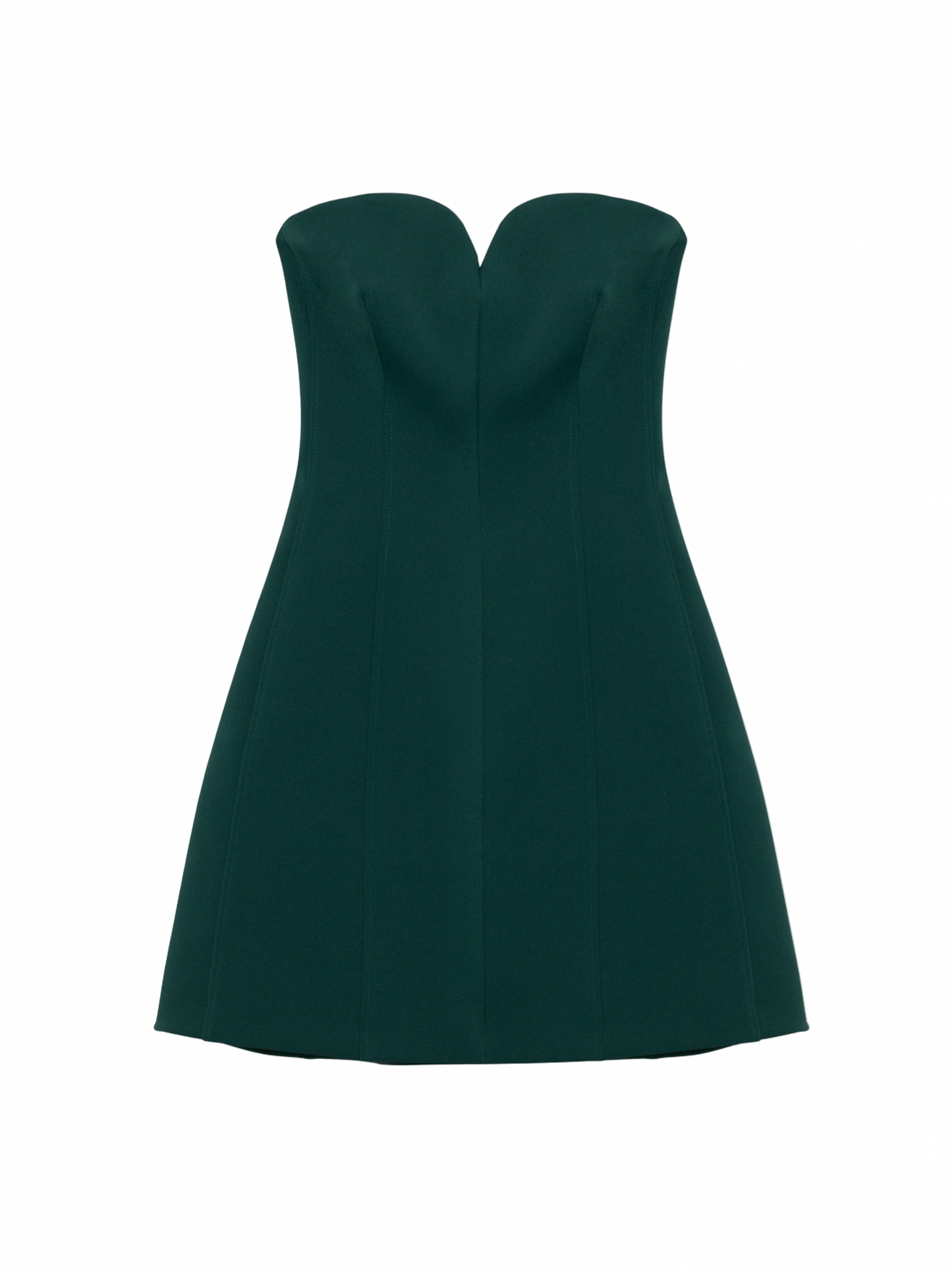 Devin Bustier Mini Dress - Emerald - 4