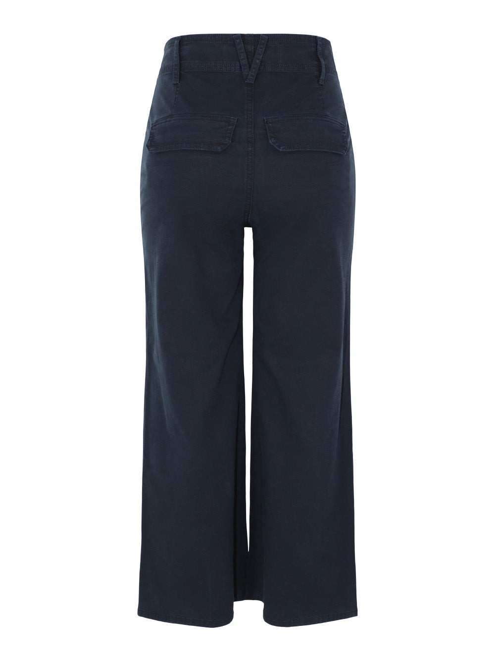 Veronica Beard Grant Cropped High Rise Wide-Leg Pant in Navy