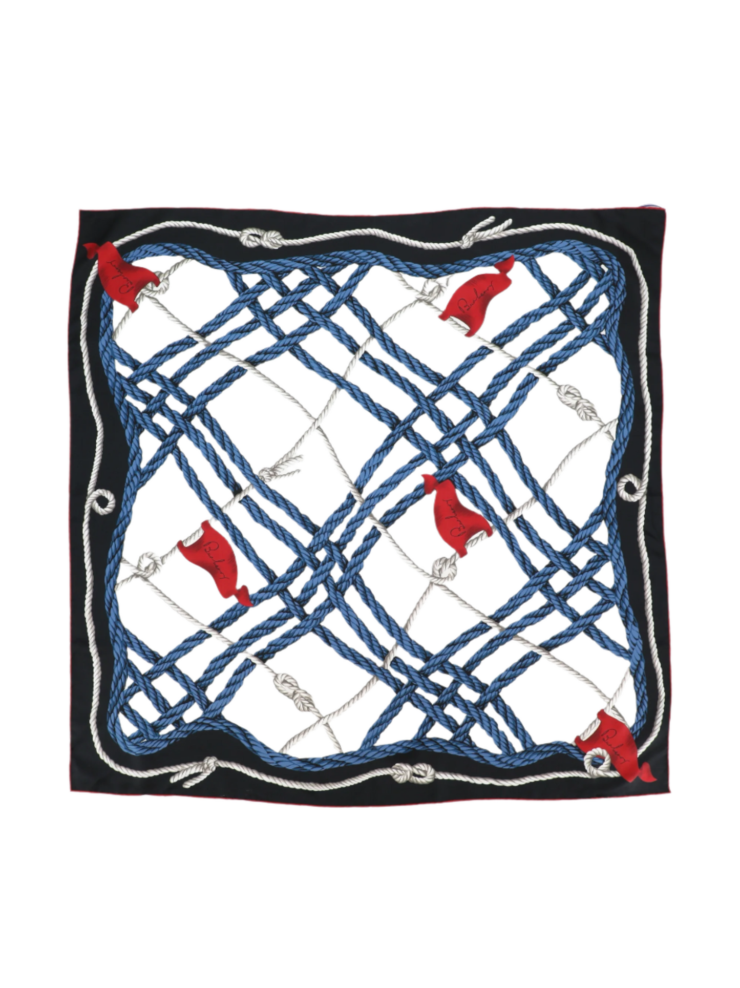 Burberry Rope Check Silk Scarf in Pool