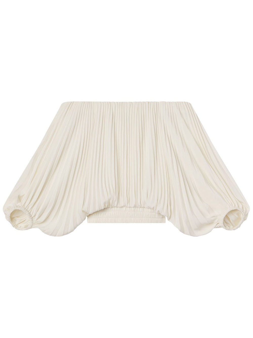 A.L.C. Sienna Satin Pleated Top in Whisper White