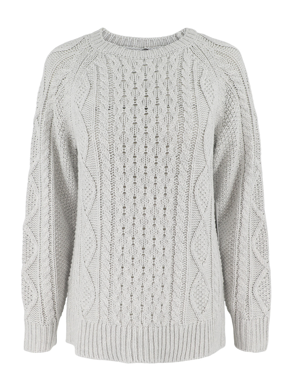 Margaret O'Leary Deidre Cable Pullover in Cloud