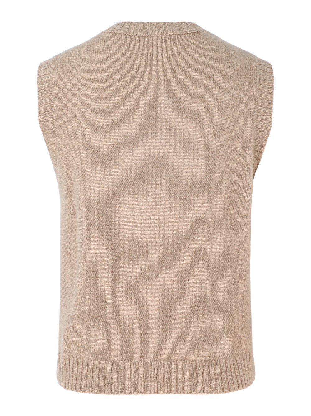 Autumn Cashmere Button Front Vest With Pockets in Cork