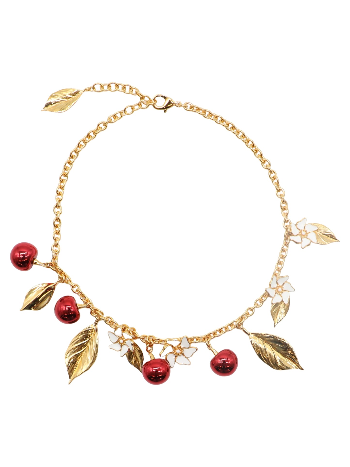 Oscar de la Renta Cherry Necklace