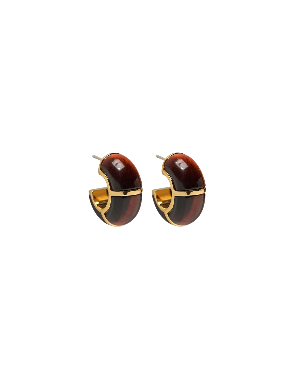 Zellige Hoops in Tiger's Eye