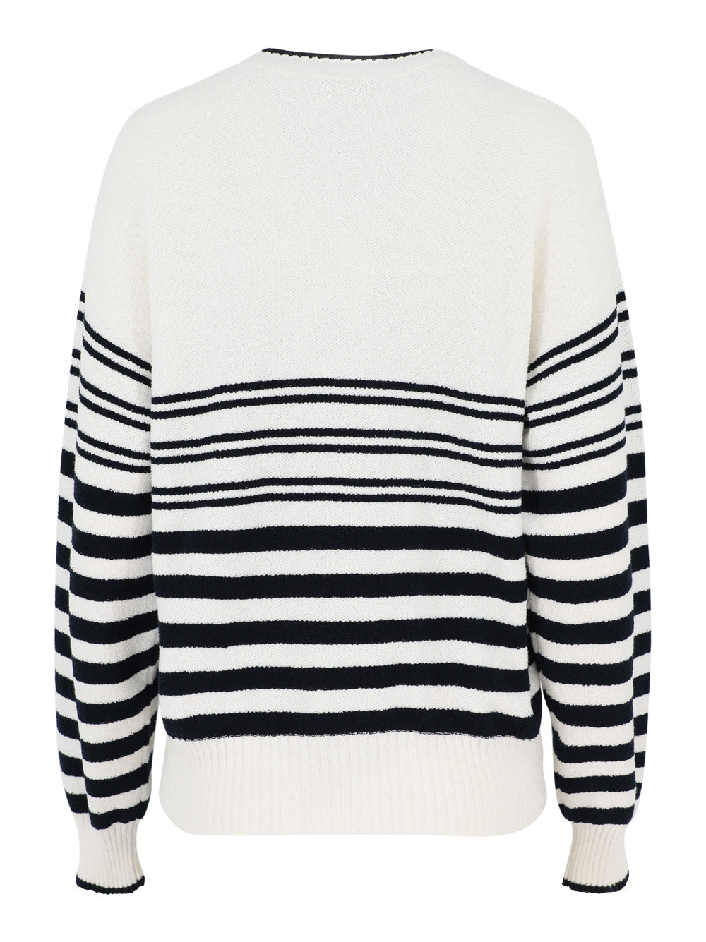 Veronica Beard Rielly Pullover in Off White/Navy