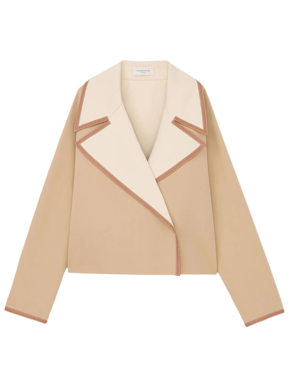 Lafayette 148 Notch Lapel Jacket in Birch/Raffia