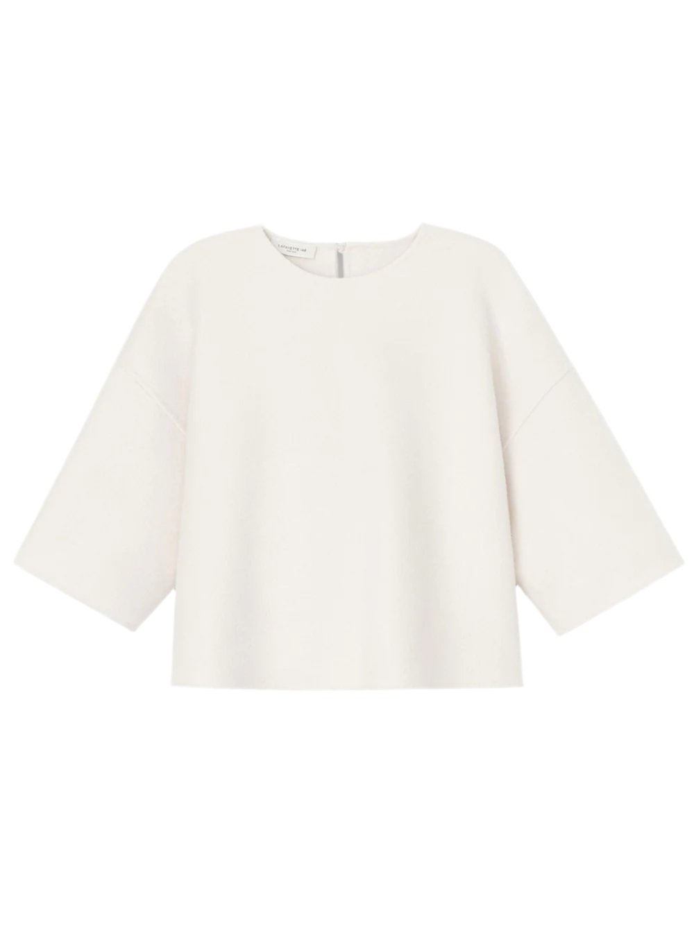 Lafayette 148 Drop Shoulder Crewneck Blouse in Pearl