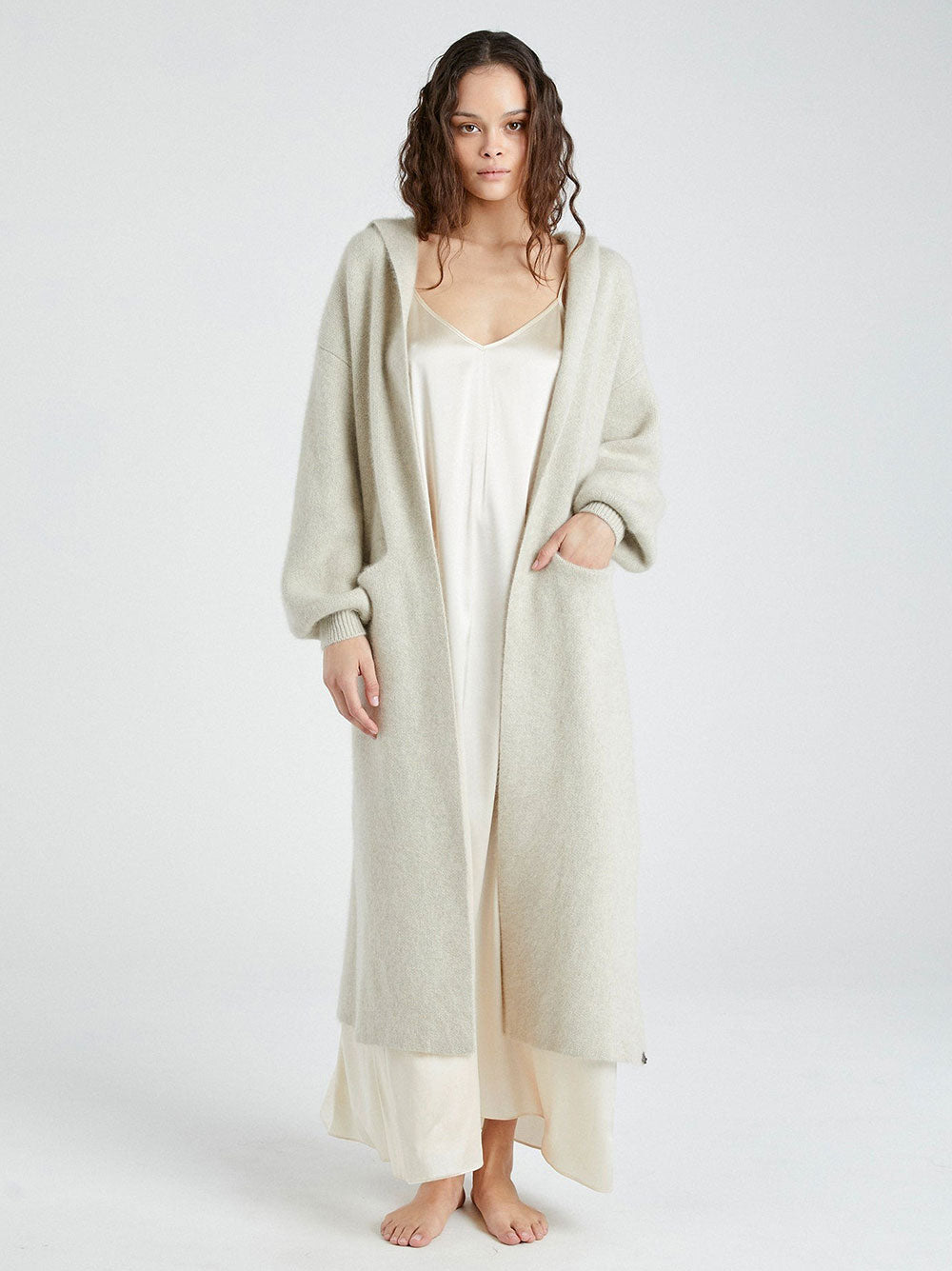 Beryll Hooded Cashmere Sweater Coat (More Colors)
