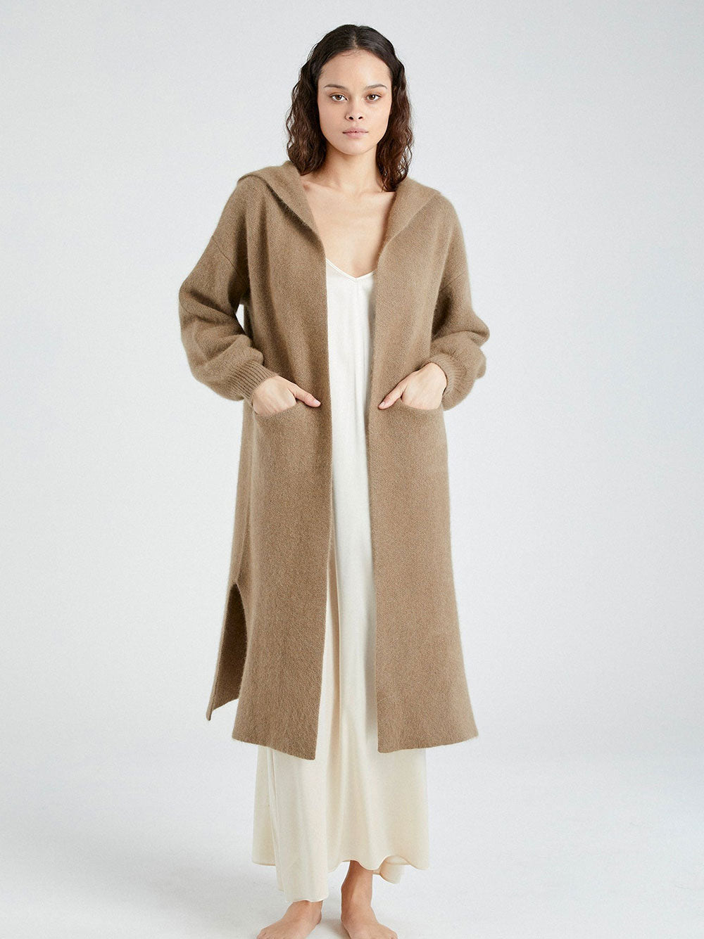 Beryll Hooded Cashmere Sweater Coat (More Colors)