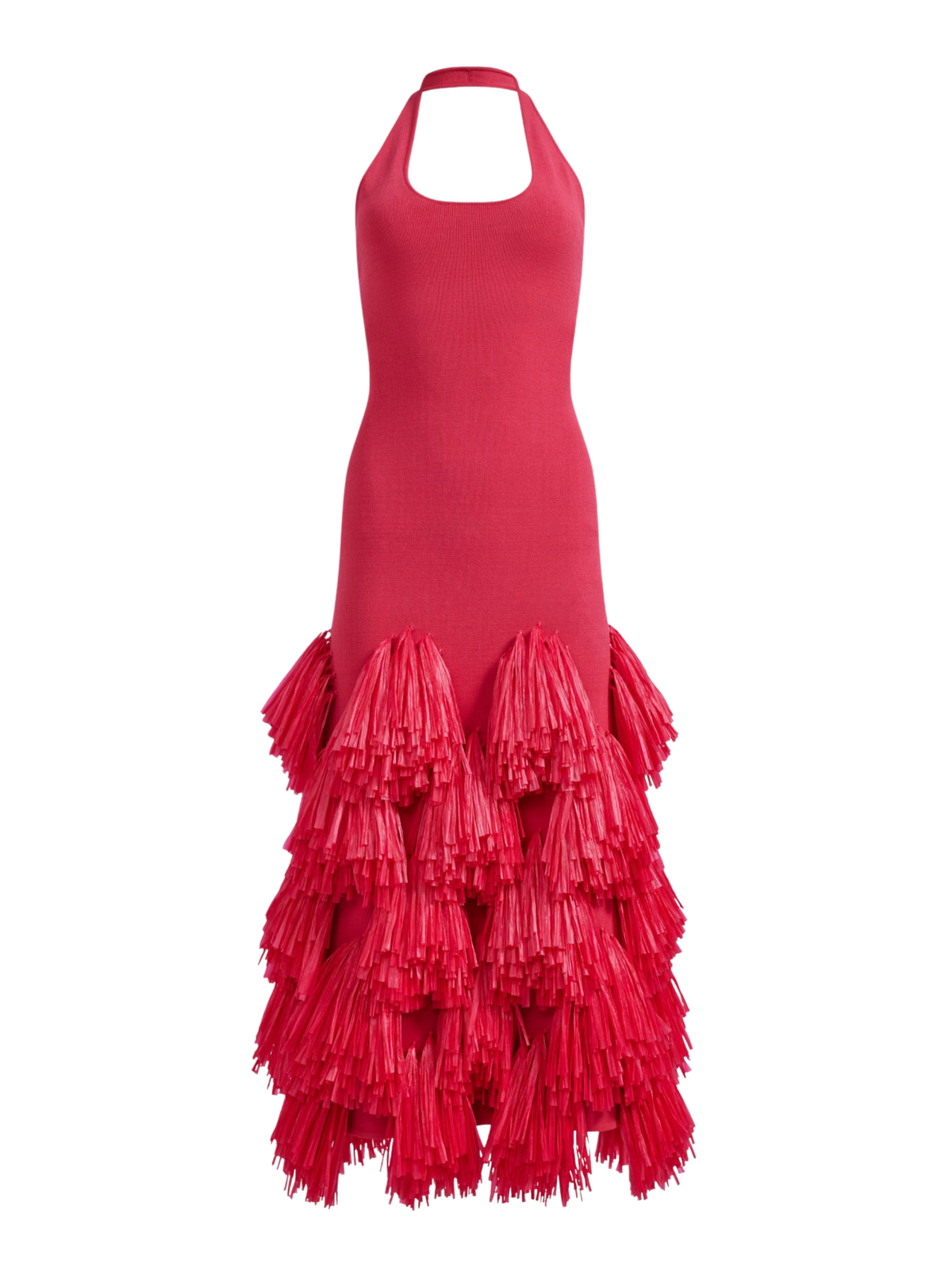Elva Raffia Knit Midi Dress