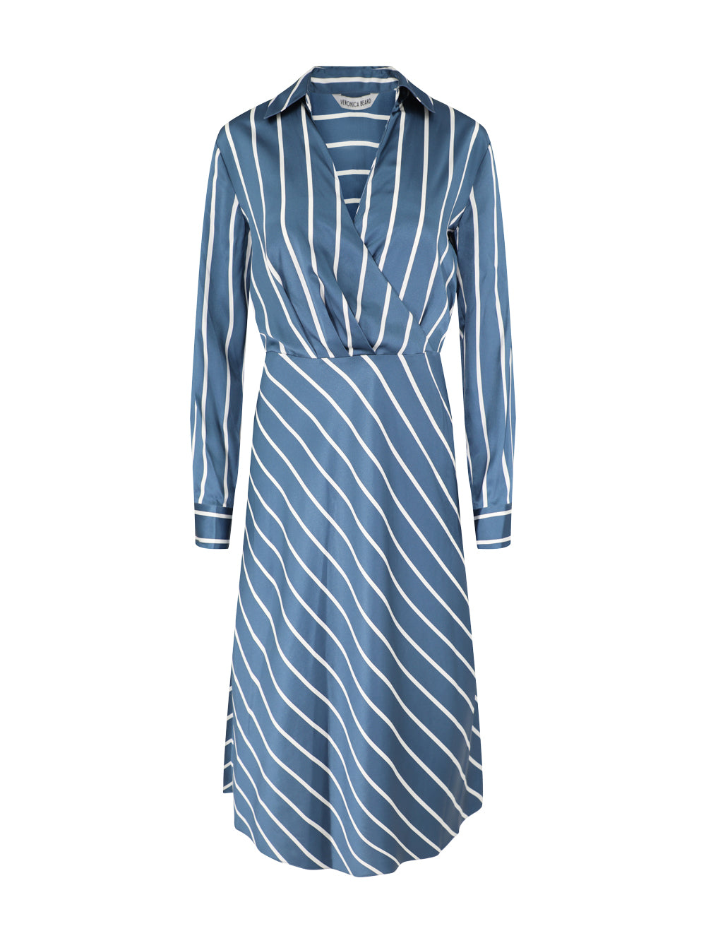 Veronica Beard Otis Dress in Blue Stone/Off White