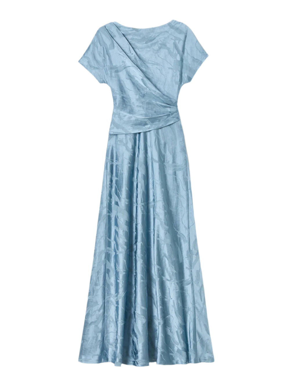 Lafayette 148 Gesture Jacquard Drape Front Maxi Dress in Paper Blue –  Leigh's of Breton Village
