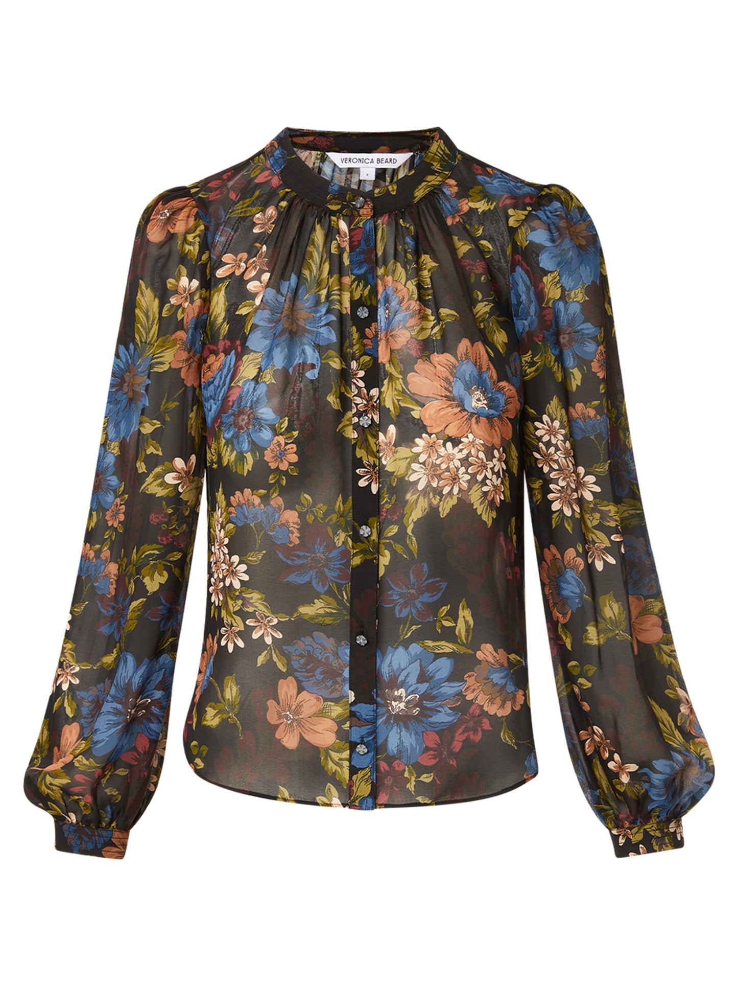 Veronica Beard Ashlynn Blouse in Black Multi
