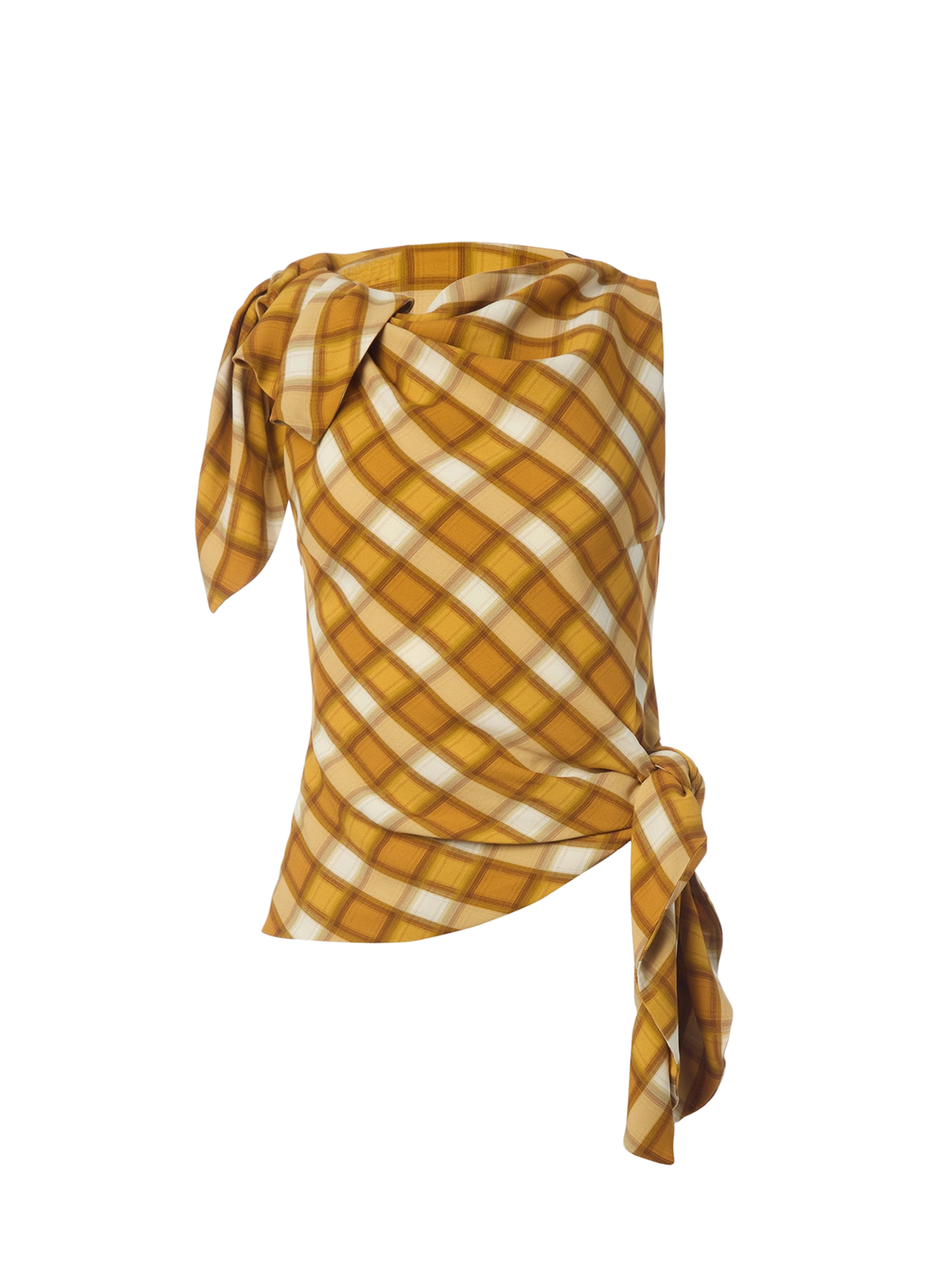 MONSE Knotted Top in Marigold Multi
