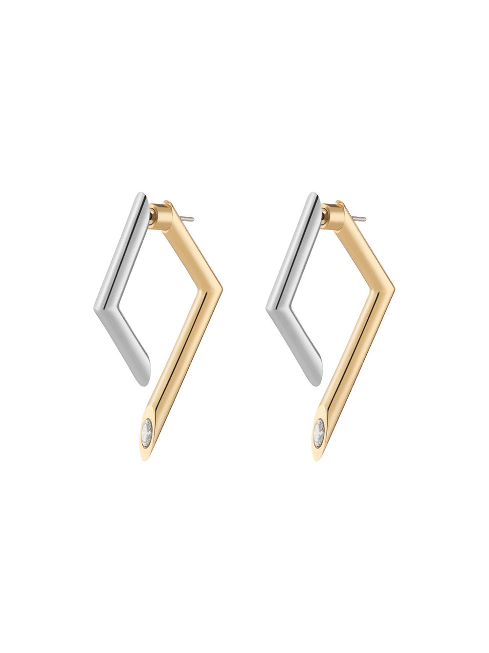 Demarson Mini Yana Earrings in Gold/Silver