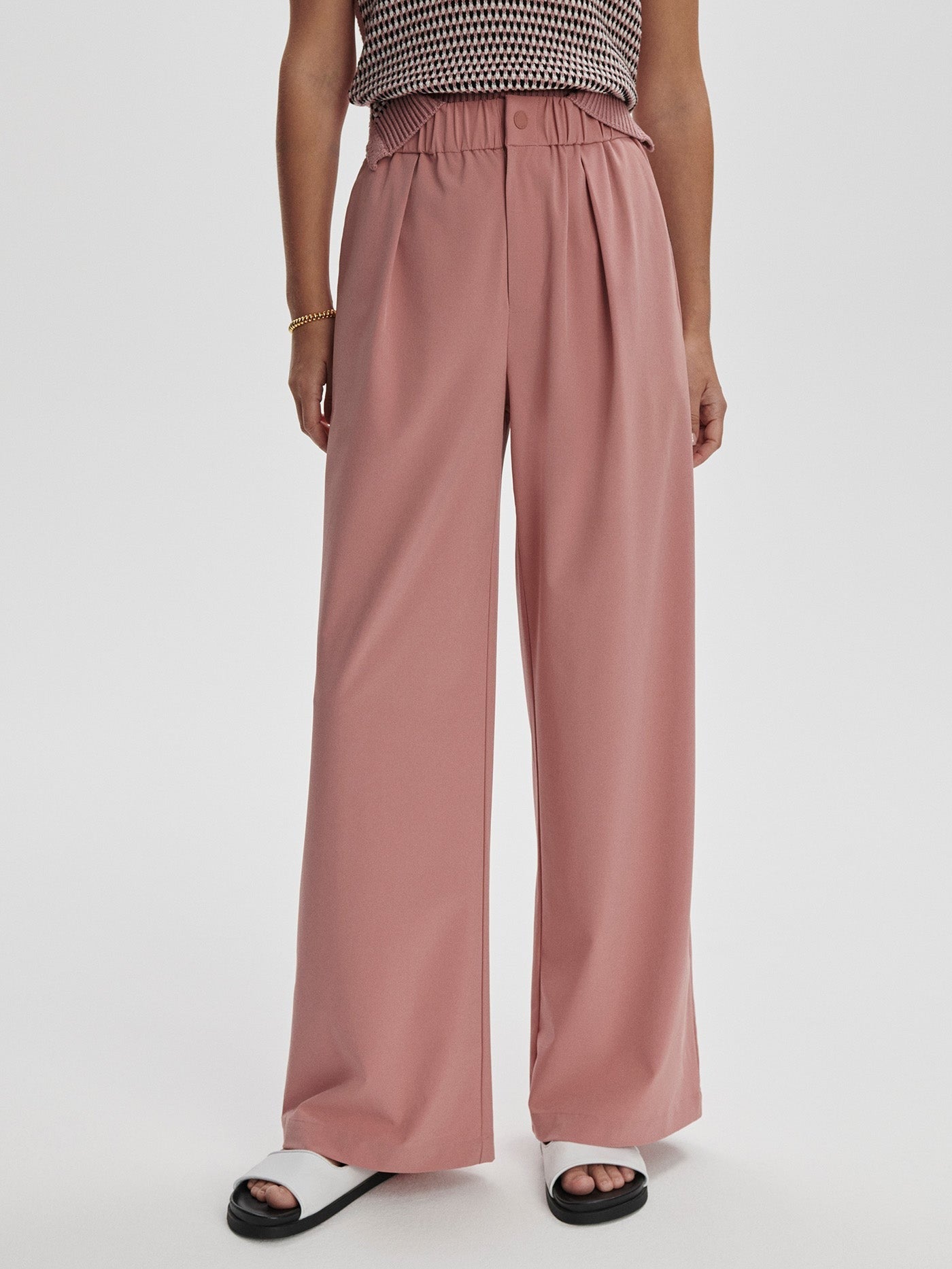 Varley Kayson Wide Leg Pant 32" in Ash Rose