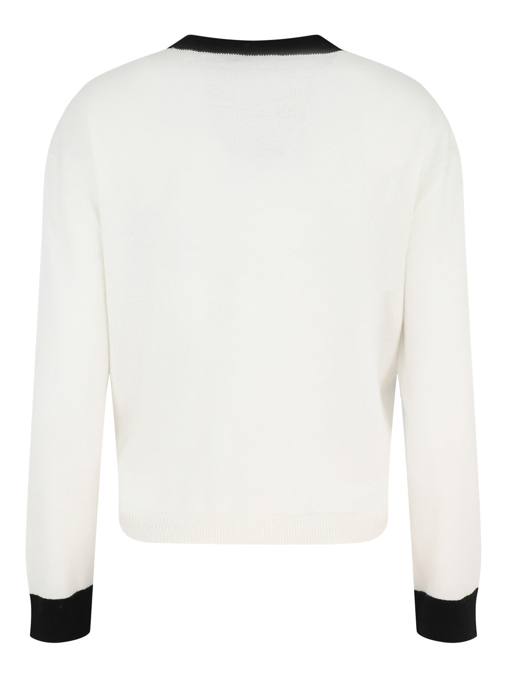 Alice + Olivia Gleeson Stace Face Pullover in Soft White/Multi