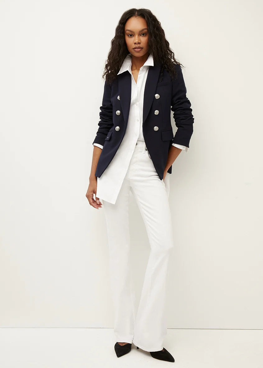 Veronica Beard Miller Dickey Jacket Silver Buttons