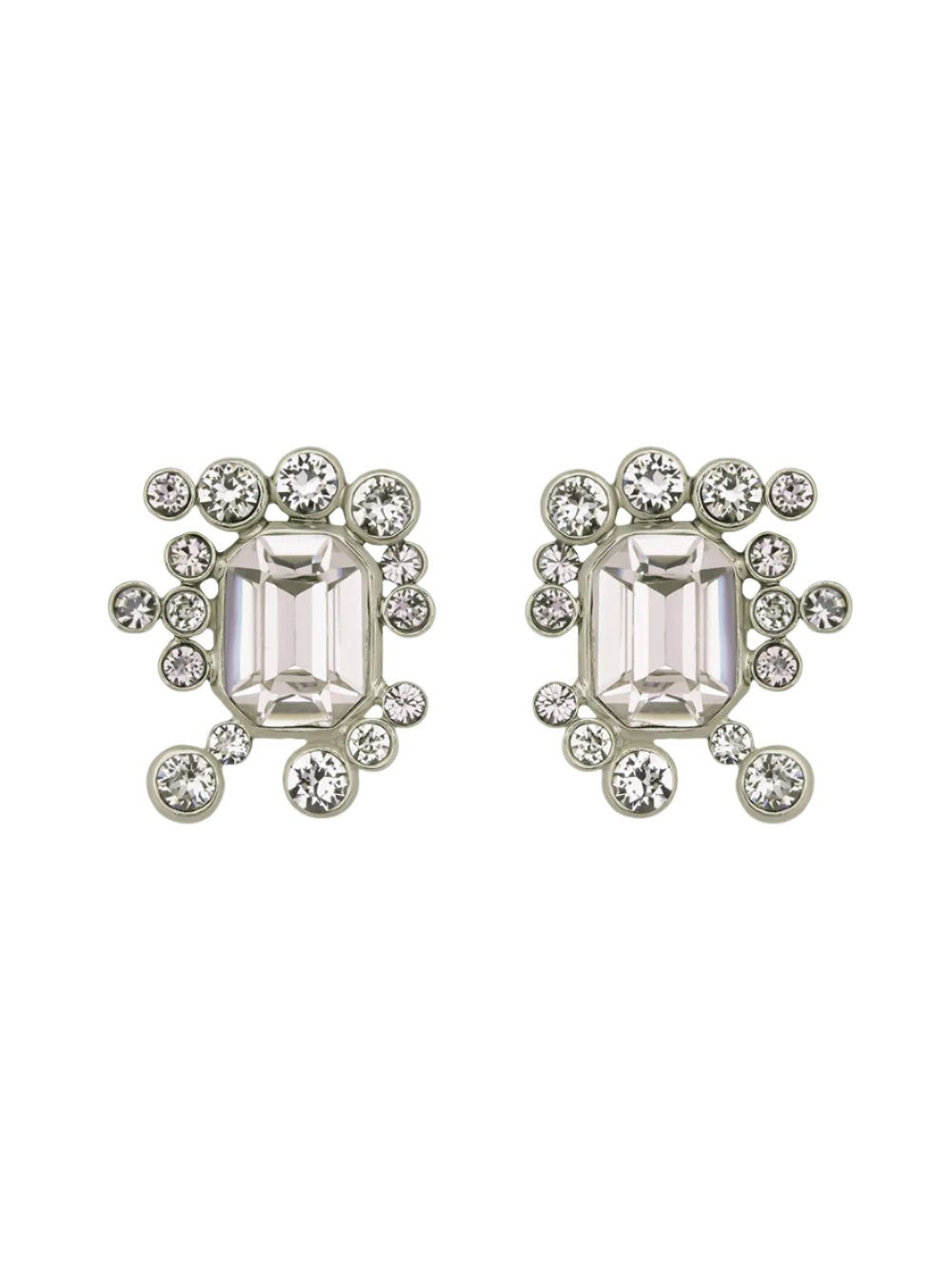 Oscar de la Renta Mixed Crystal Cluster Earrings (More Colors)