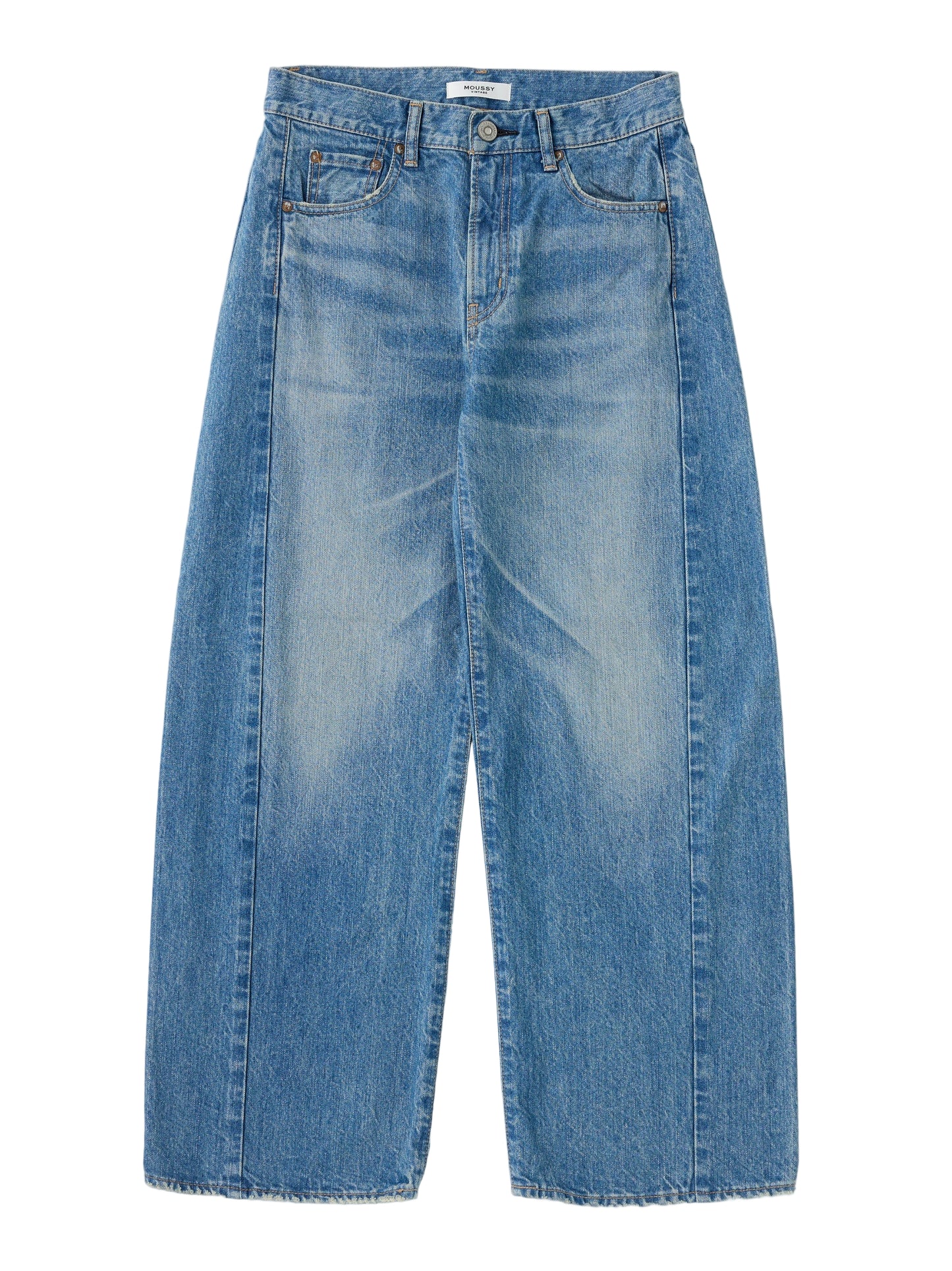 Moussy Vintage MV Bayard Side Line Cocoon Pants in Blue