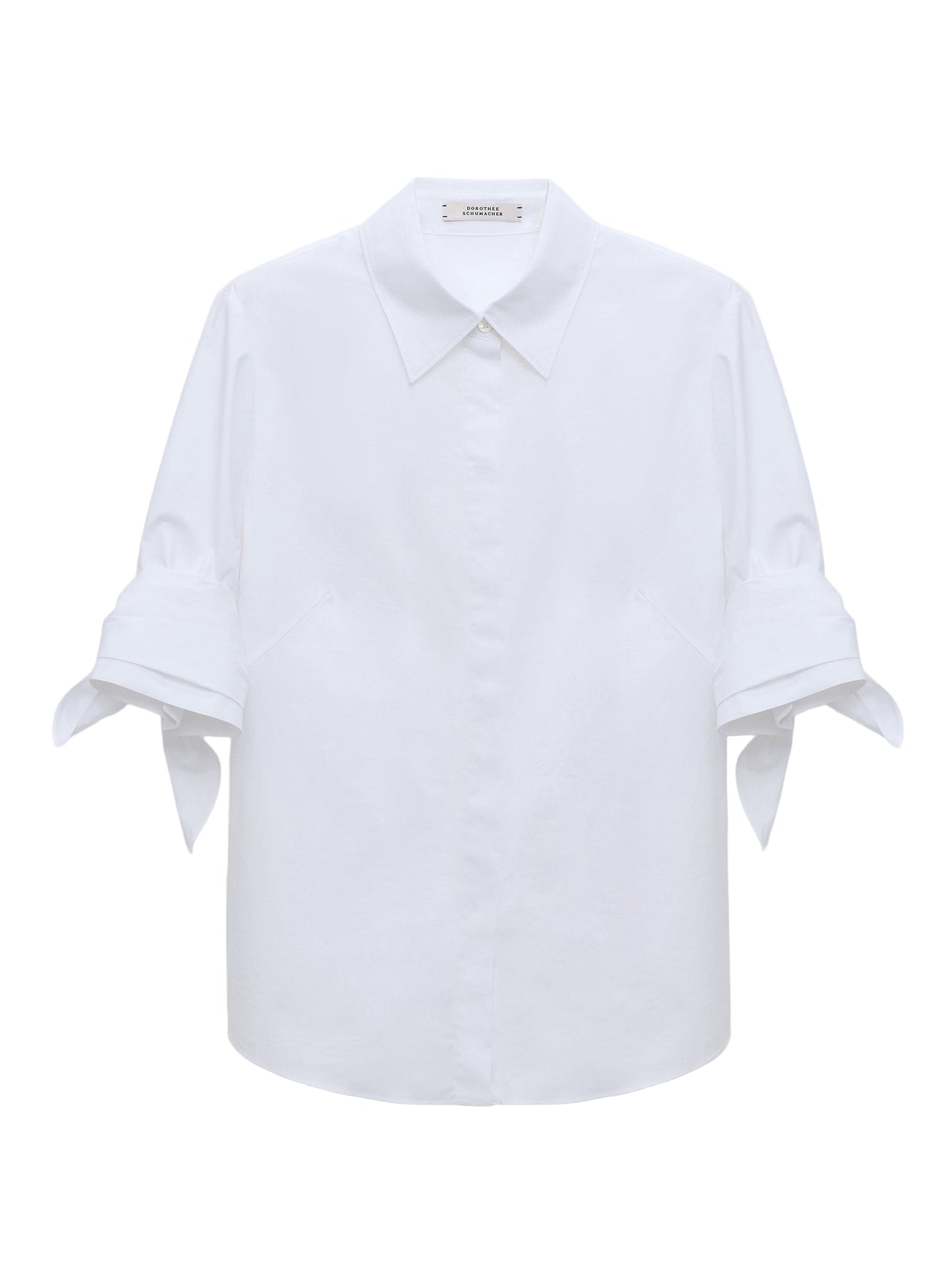 Dorothee Schumacher Pure Power Removable Tie Shirt in Pure White