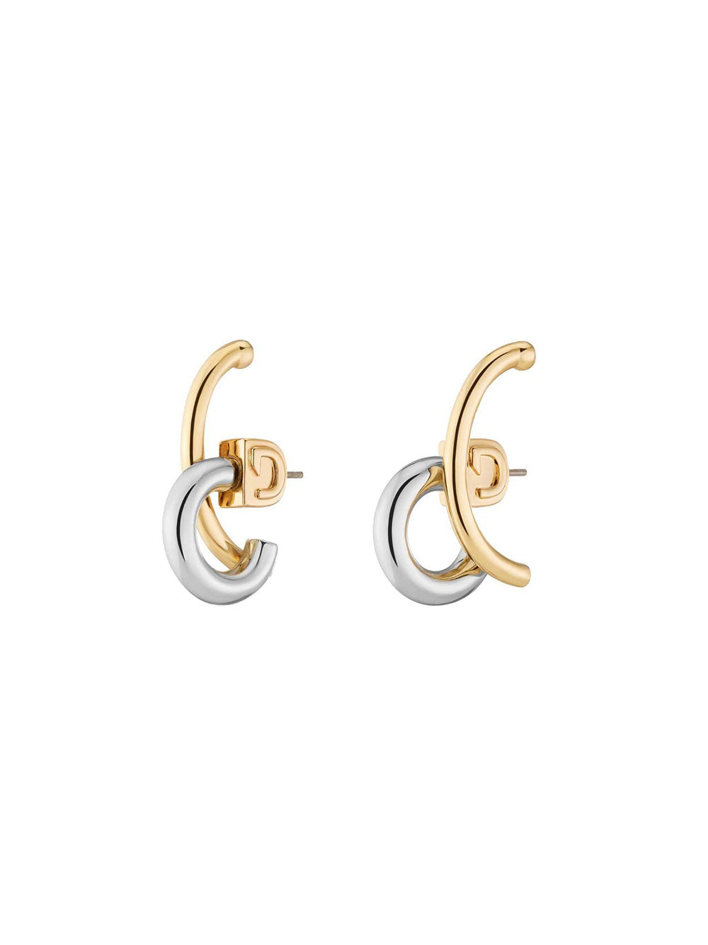 Demarson Marisa Mini Earrings in Two-Tone