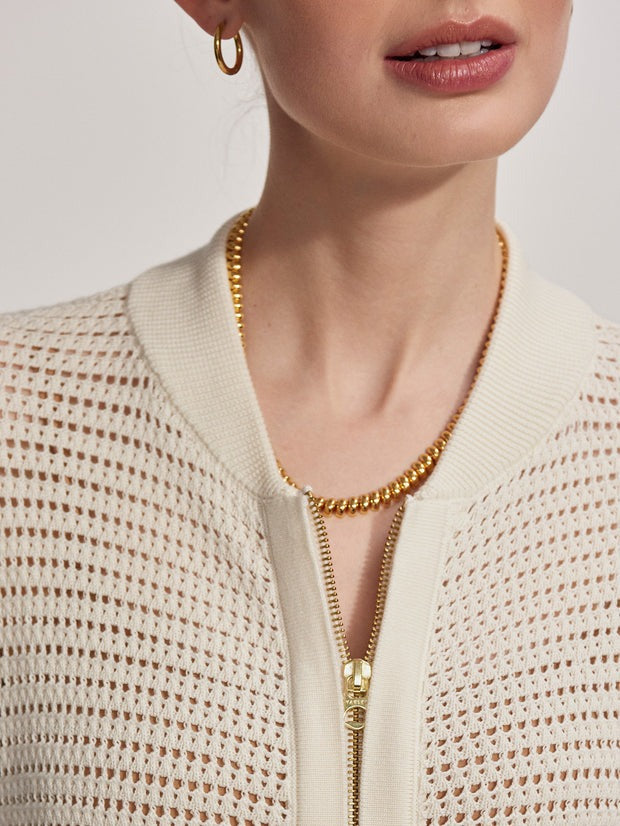 Varley Ward Knit Jacket in Egret
