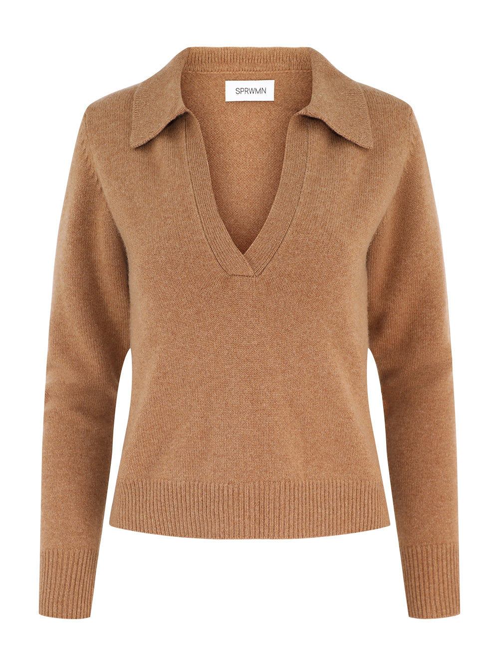 SPRWMN Henley Sweater in Tan