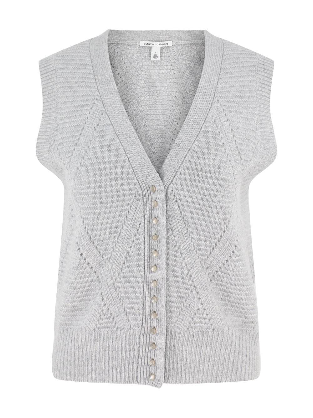 Autumn Cashmere Diamond Stitch Sweater Vest (More Colors)