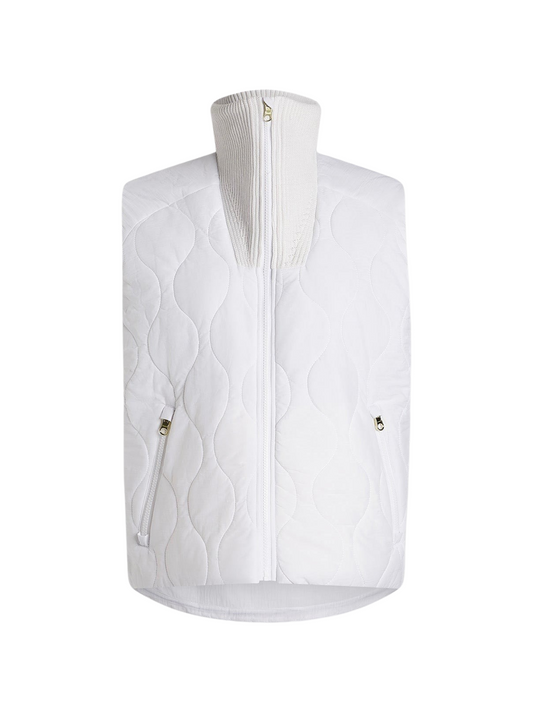 Varley Zarah Quilted Gilet in White