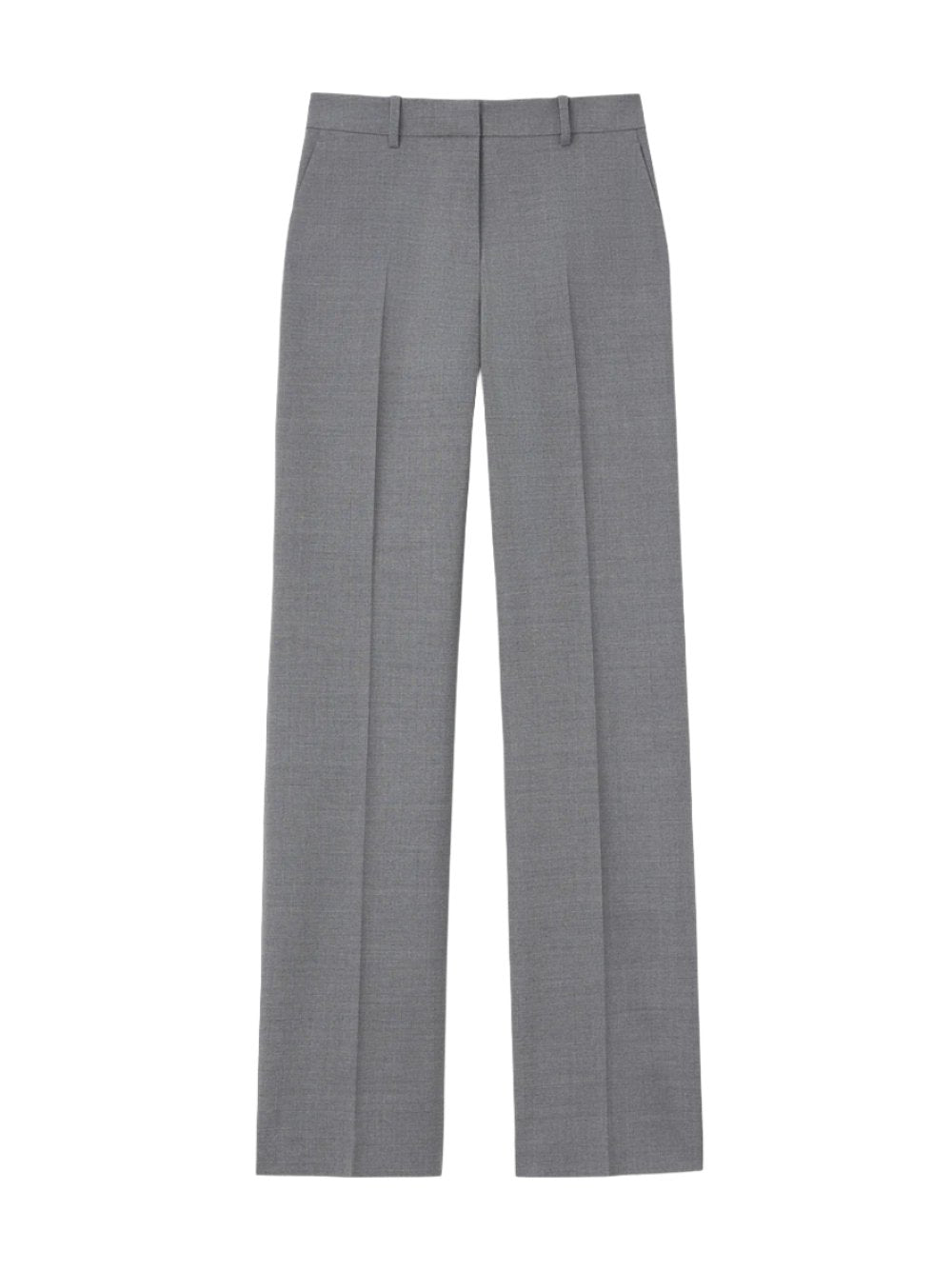 Lafayette 148 Melange Light Grey Trouser Gates in Nickle Melange