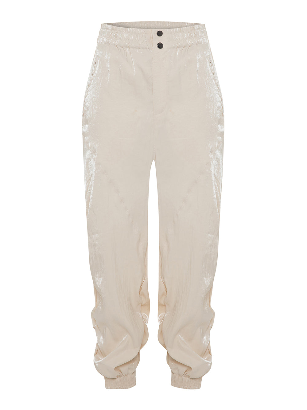 THEO Ruched Track Pant in Stone