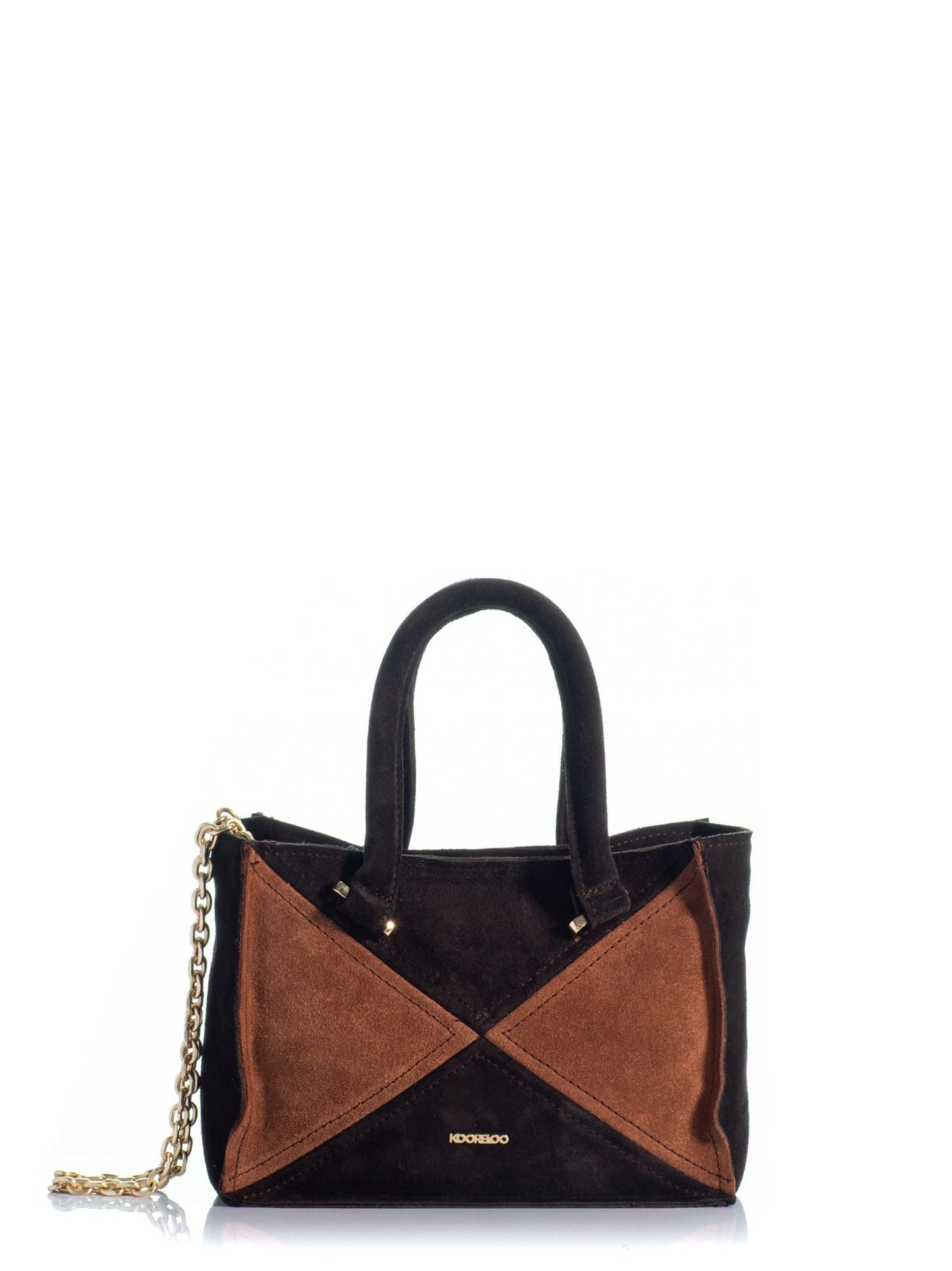 Kooreloo The Chatterbox Mini Tote in Brown Patchwork