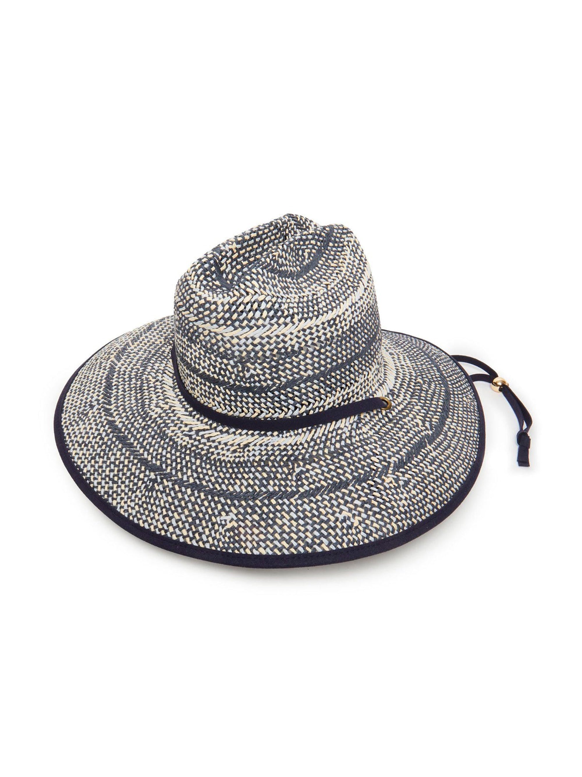 Lele Sadoughi Straw Woven Hat in Navy – Leigh