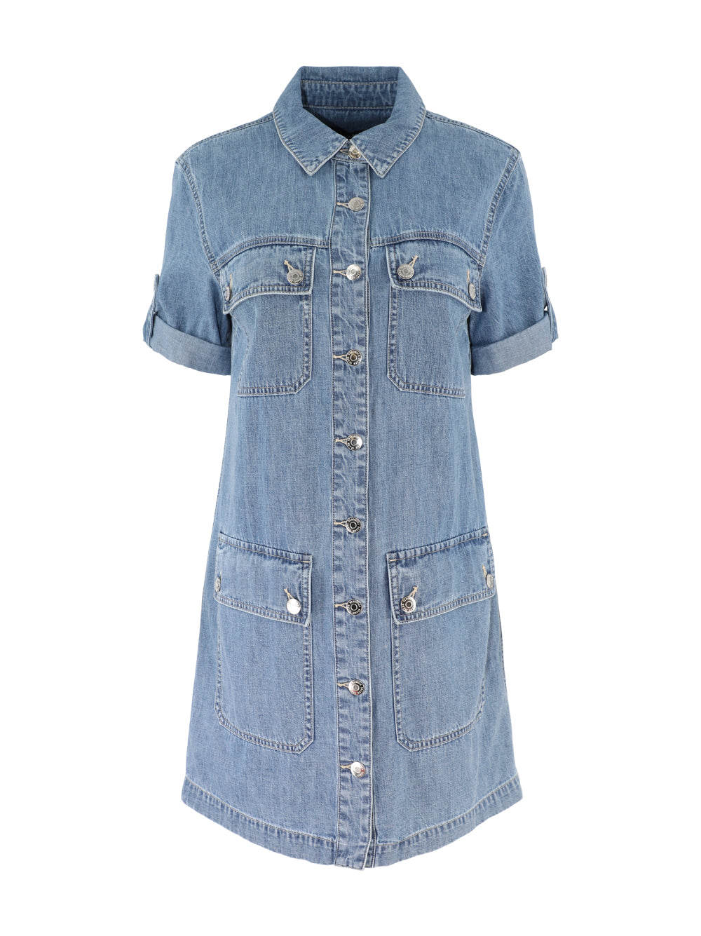 Veronica Beard Warren Mini Shirtdress in Starlight