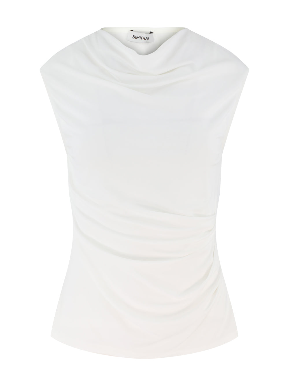 Simkhai Casmi Short Sleeve Top in Ivory
