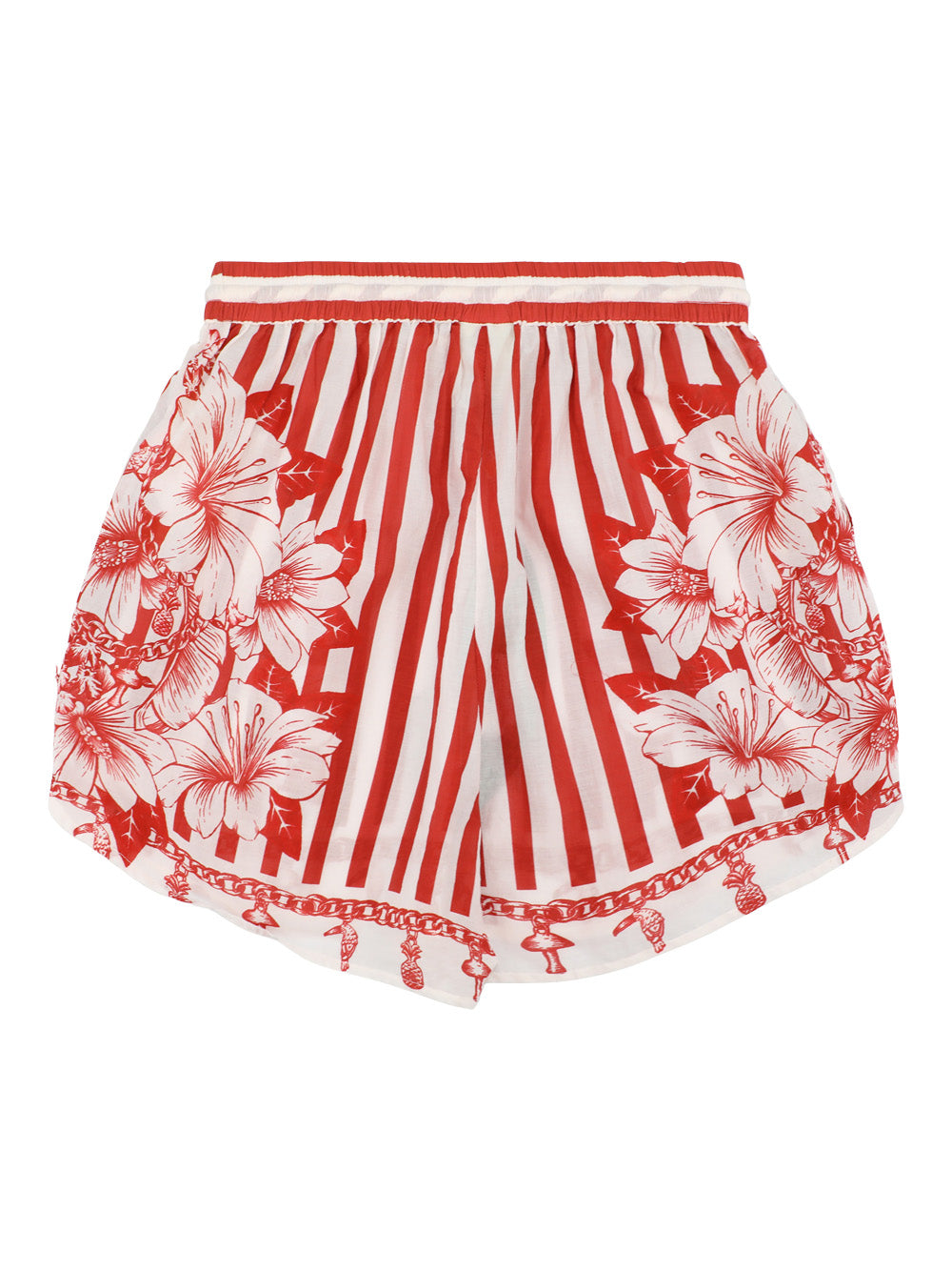 Farm Rio Short in Floral Chain Stripes
