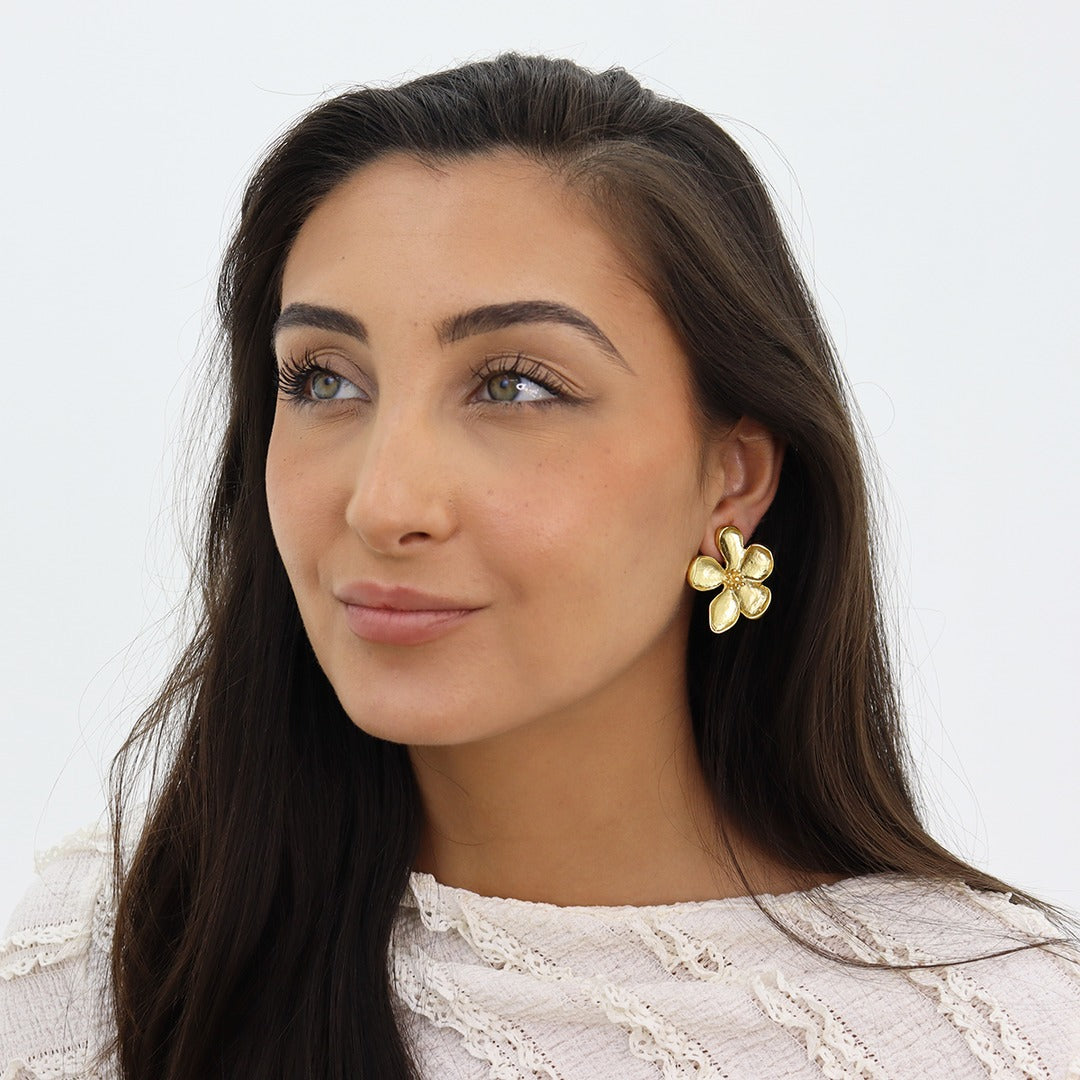 Karine Sultan Periwinkle Clip Earrings