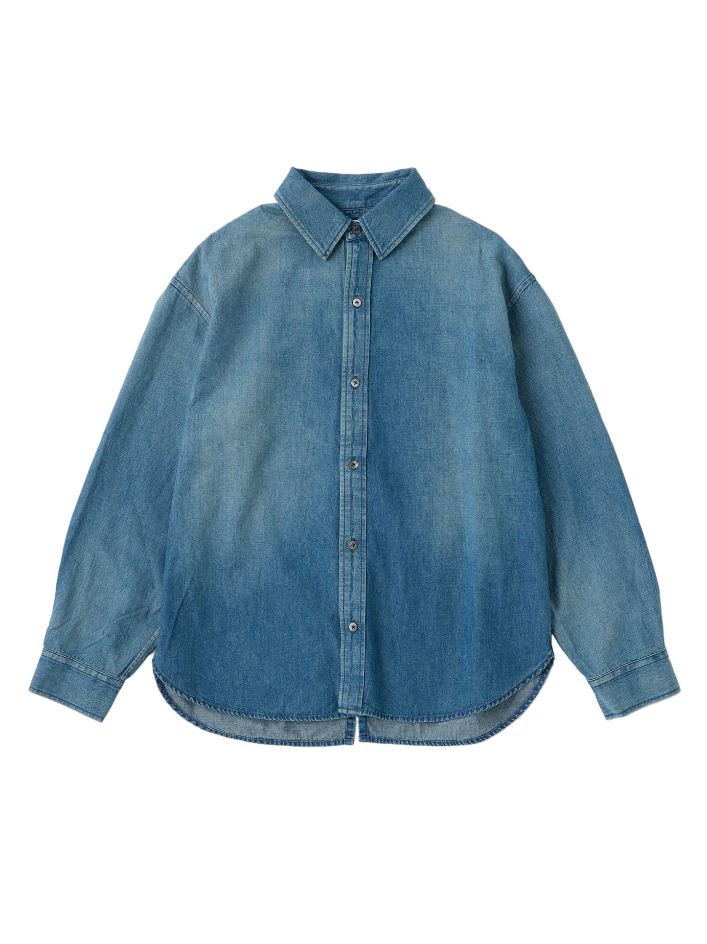 Moussy Vintage Felton Back Design Shirt in Blue