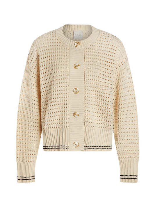 Varley Kris Relaxed Fit Knit Jacket in Birch