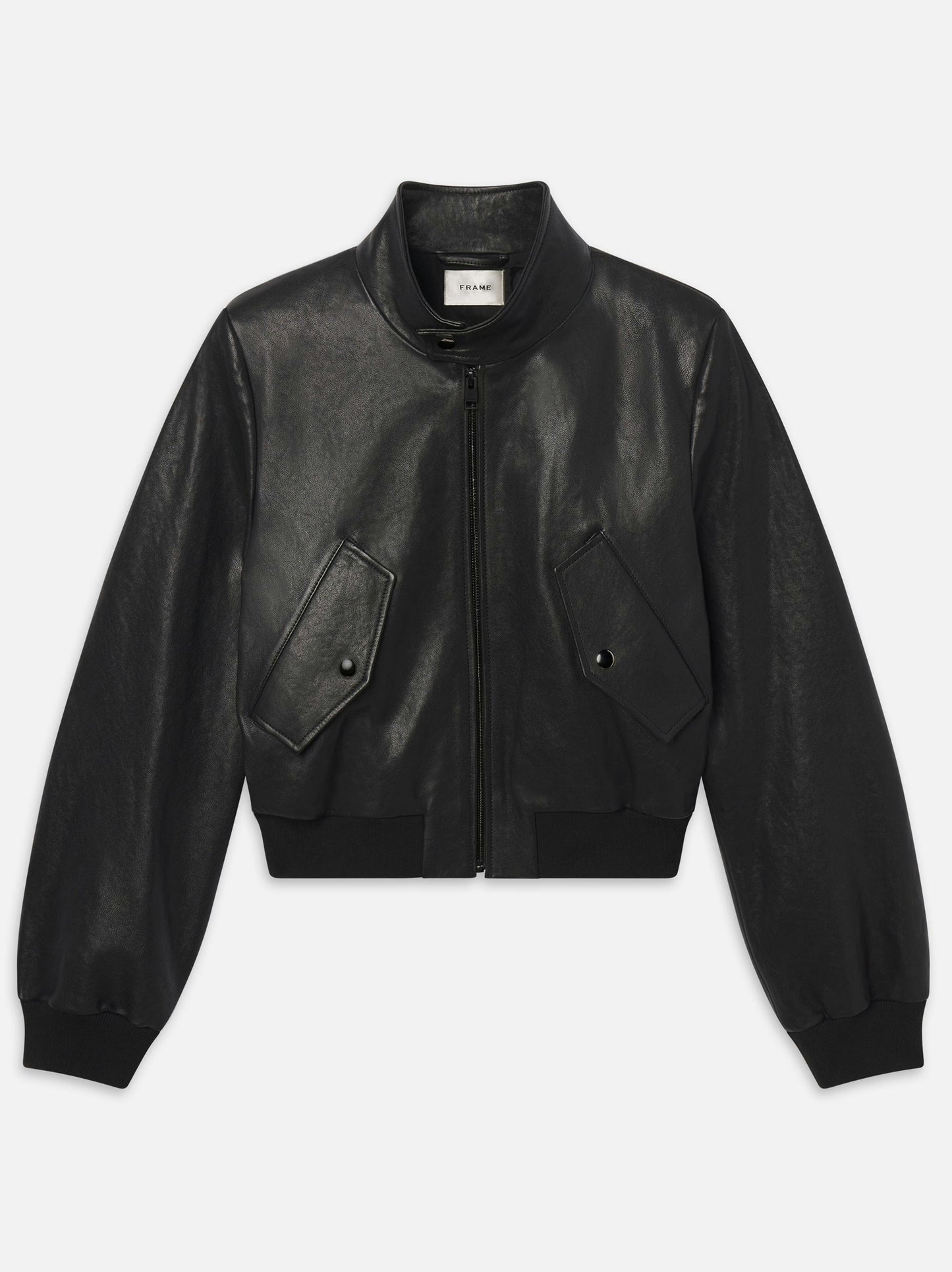 Leather Harrington Bomber