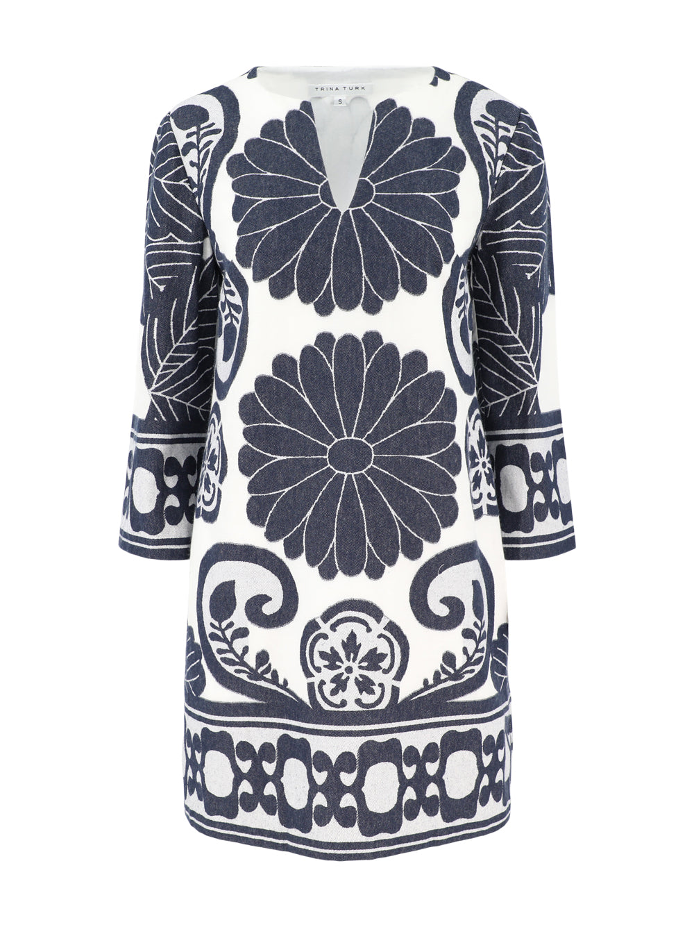 Trina Turk Amy 3/4 Sleeve Dress Fuyuko Fil Coupe – Leigh's of Breton Village Trina Turk Amy 3/4 Sleeve Dress Fuyuko Fil Coupe – Leigh's of Breton Village