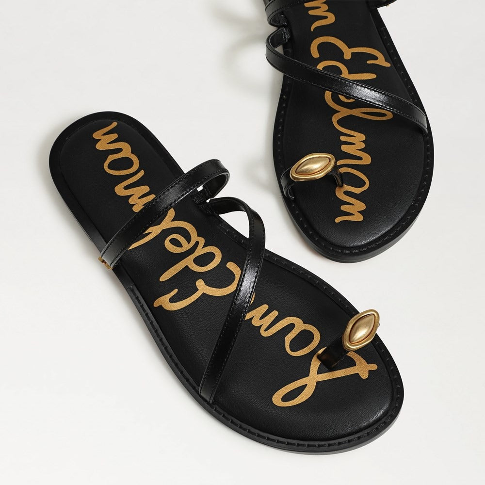 Sam Edelman Harlyn Strappy Flat Sandal in Black