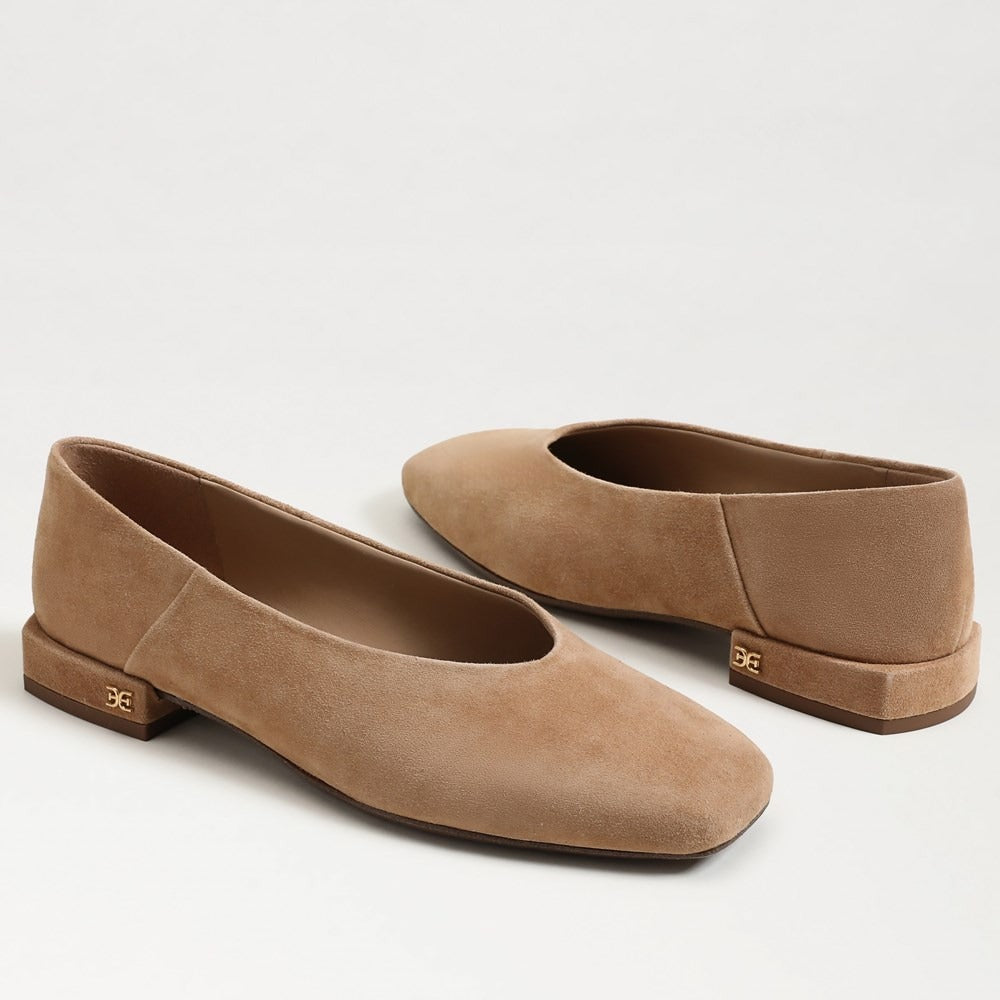 Sam Edelman Kasey Square Toe Ballet Flat in Cyprus/Tan