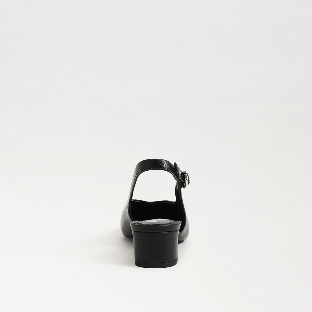 Sam Edelman Ronnie Slingback Heel in Black Leather