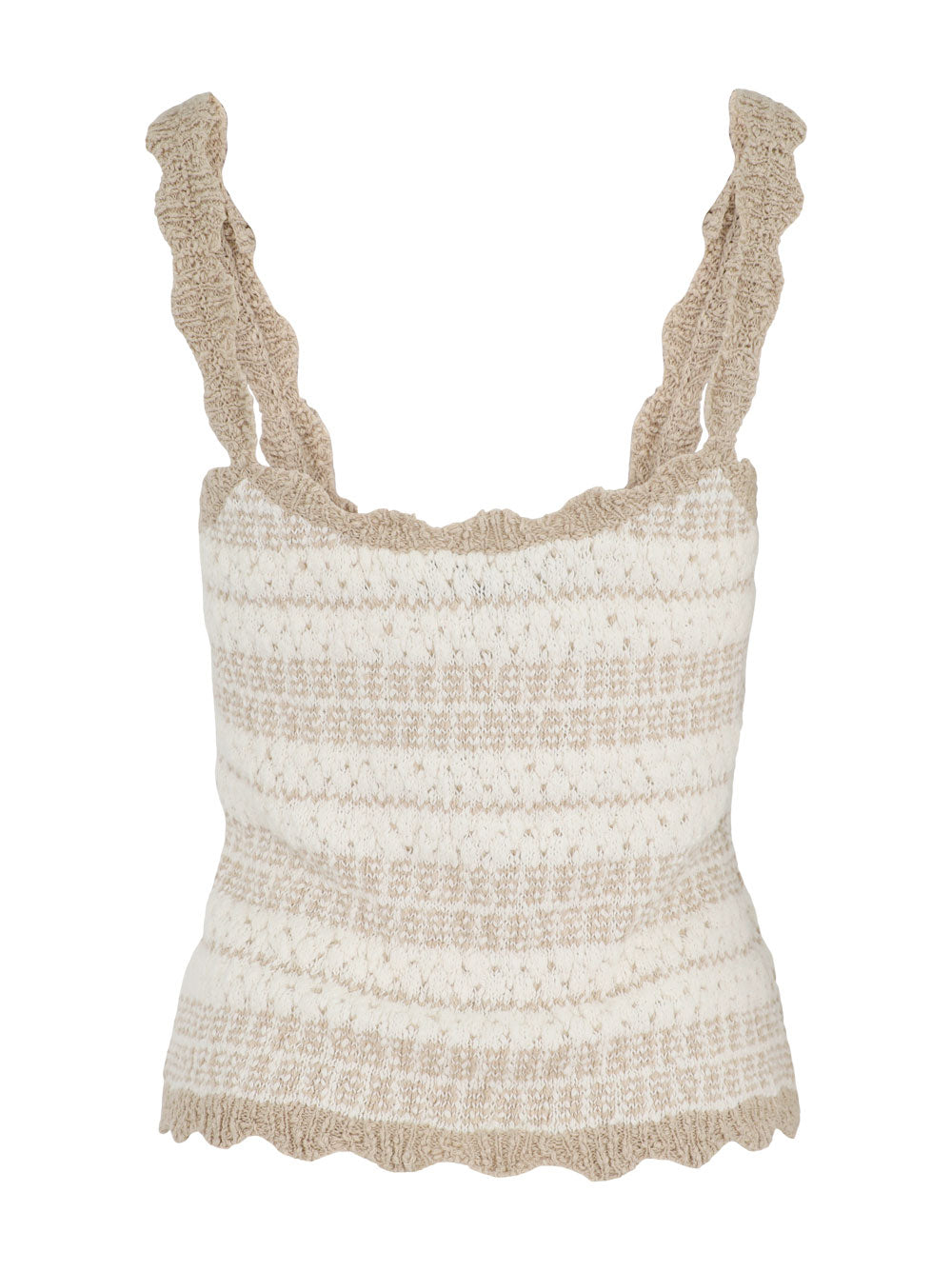 Autumn Cashmere Textured Scalloped Tank (More Colors)