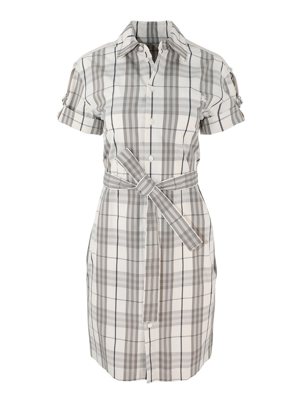 burberry check cotton shirt dress Burberry Women's Dresses - Natural