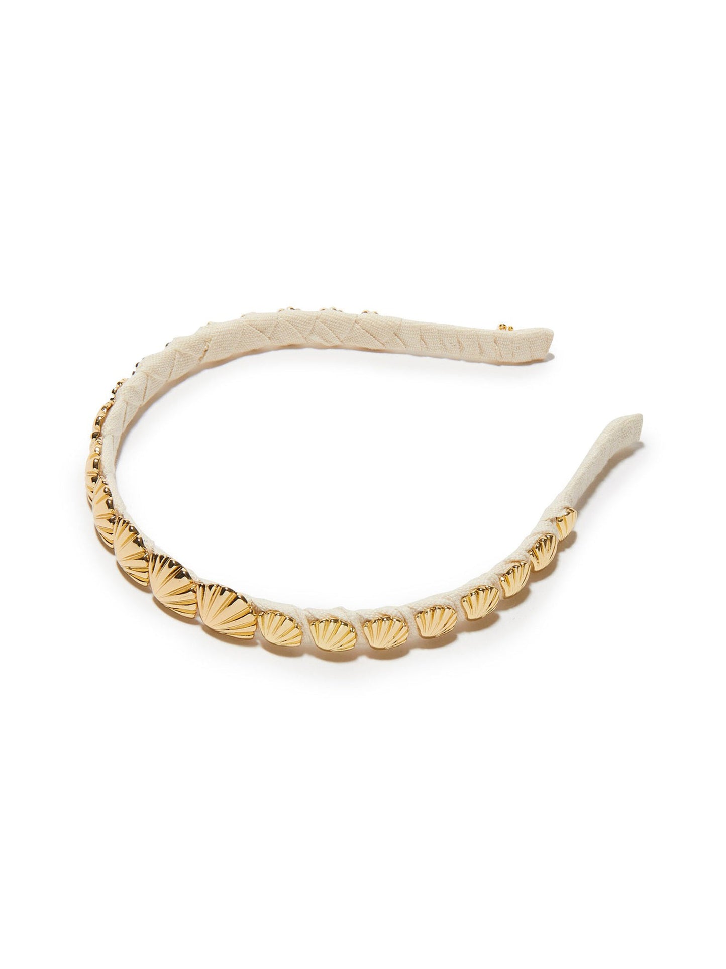 Lele Sadoughi Strand Shell Headband in Gold