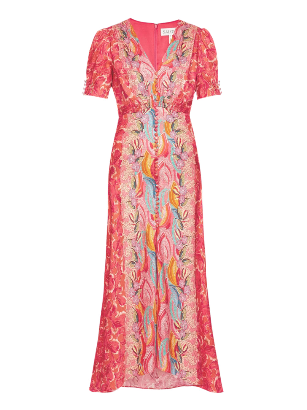 Saloni Lea Long Dress in Traceri Mosaic Saloni Lea Long Dress in Traceri Mosaic