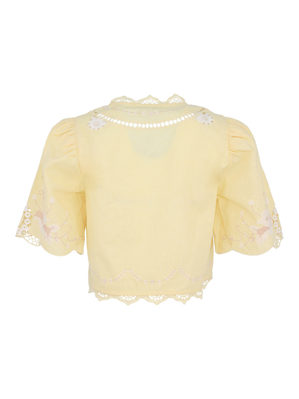 Sea Vesna Embroidery Tie in Yellow